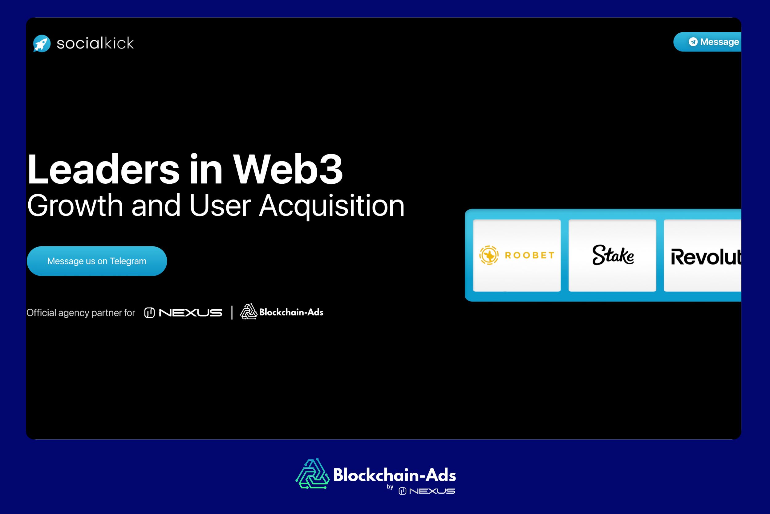 Social Kick - Full-Service Social Marketing Agency for Web3 Projects