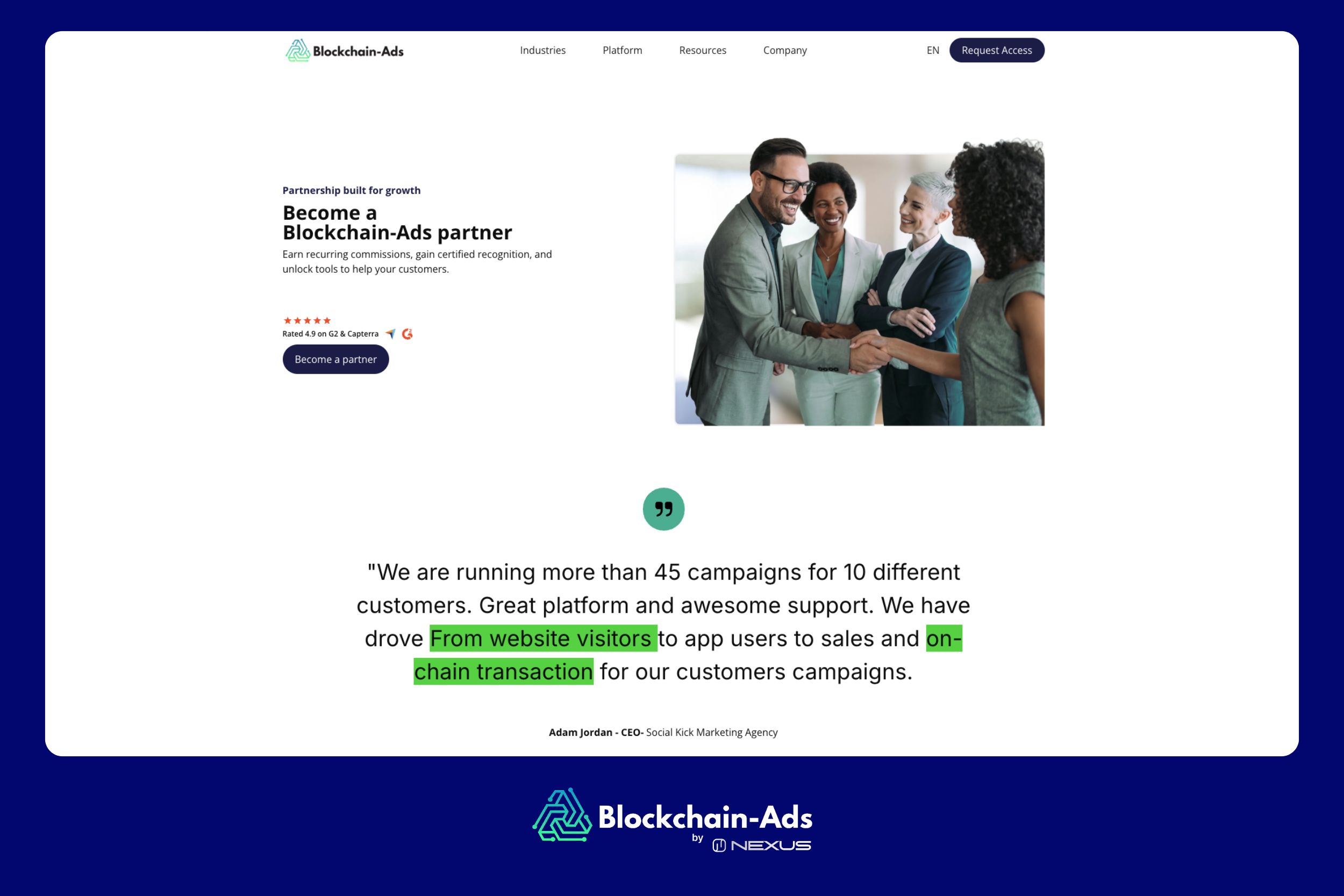 Blockchain-Ads Partner Program