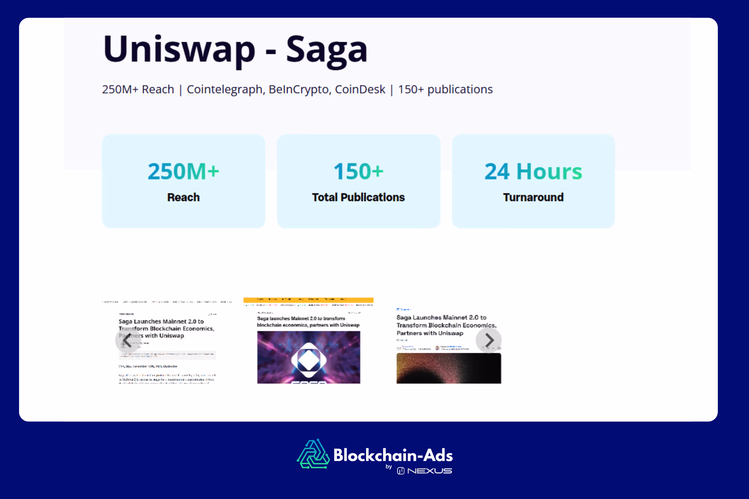 Saga Mainnet 2 milestone blockchain press release distributed through Blockchain-Ads PR