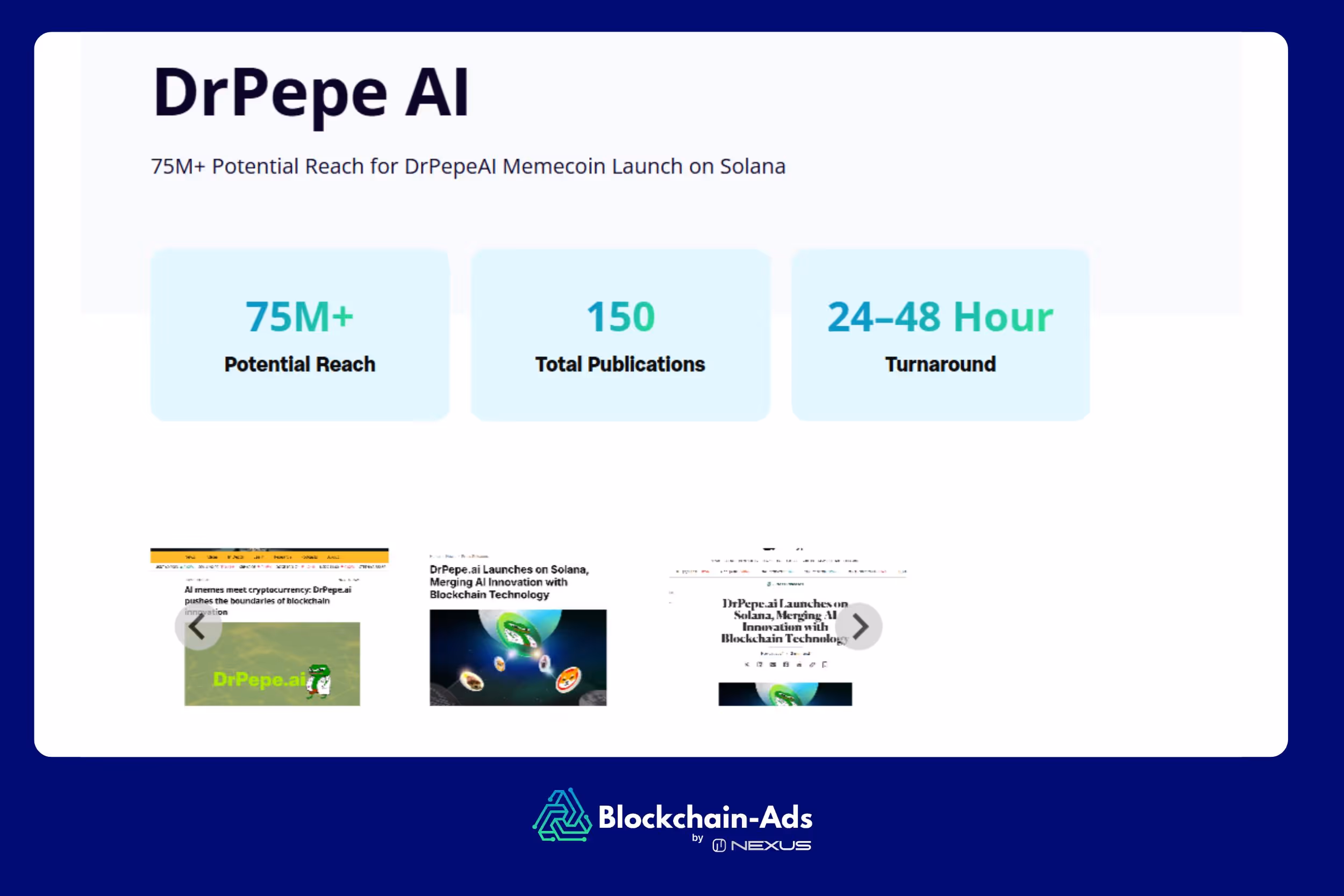 Dr Pepe AI token launch crypto press release example on Cointelegraph