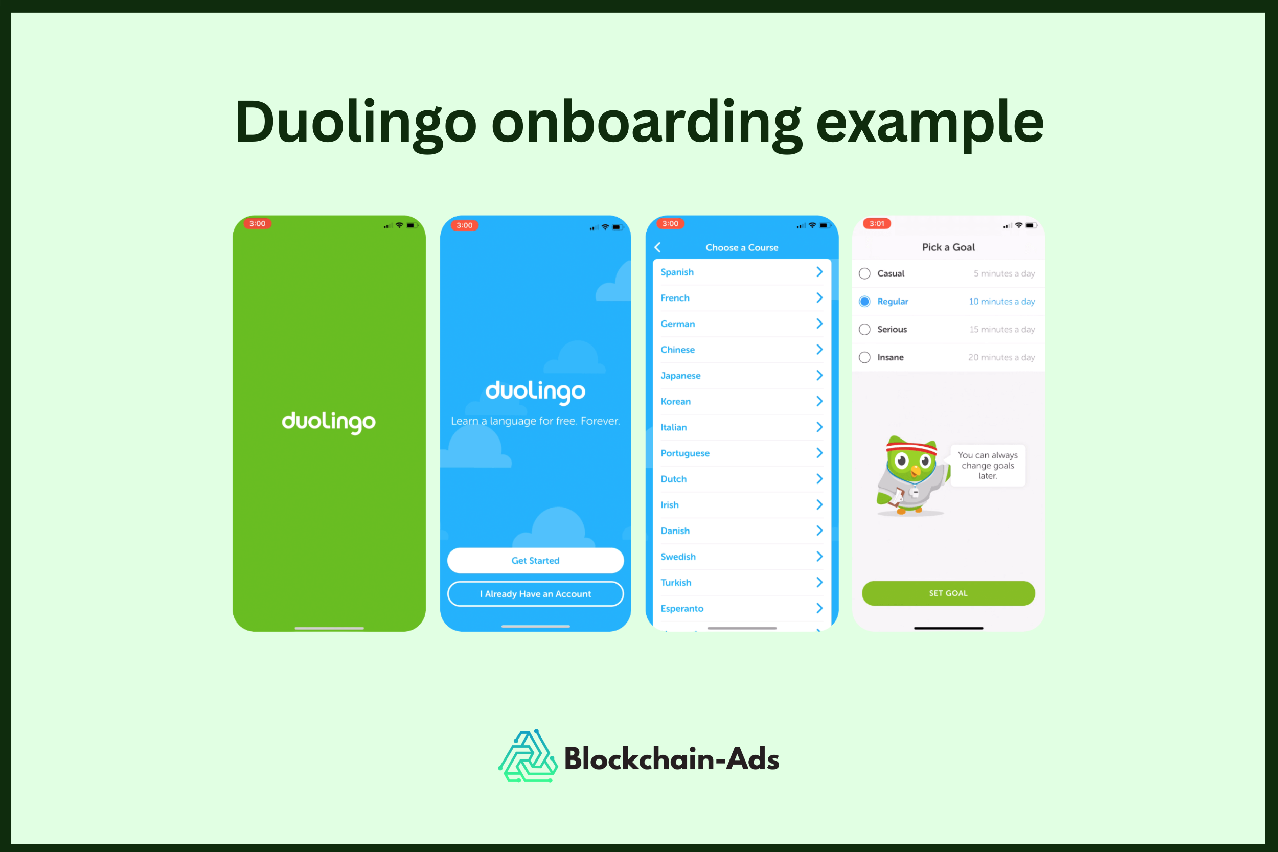 duolingo onboarding example for mobile app engagement