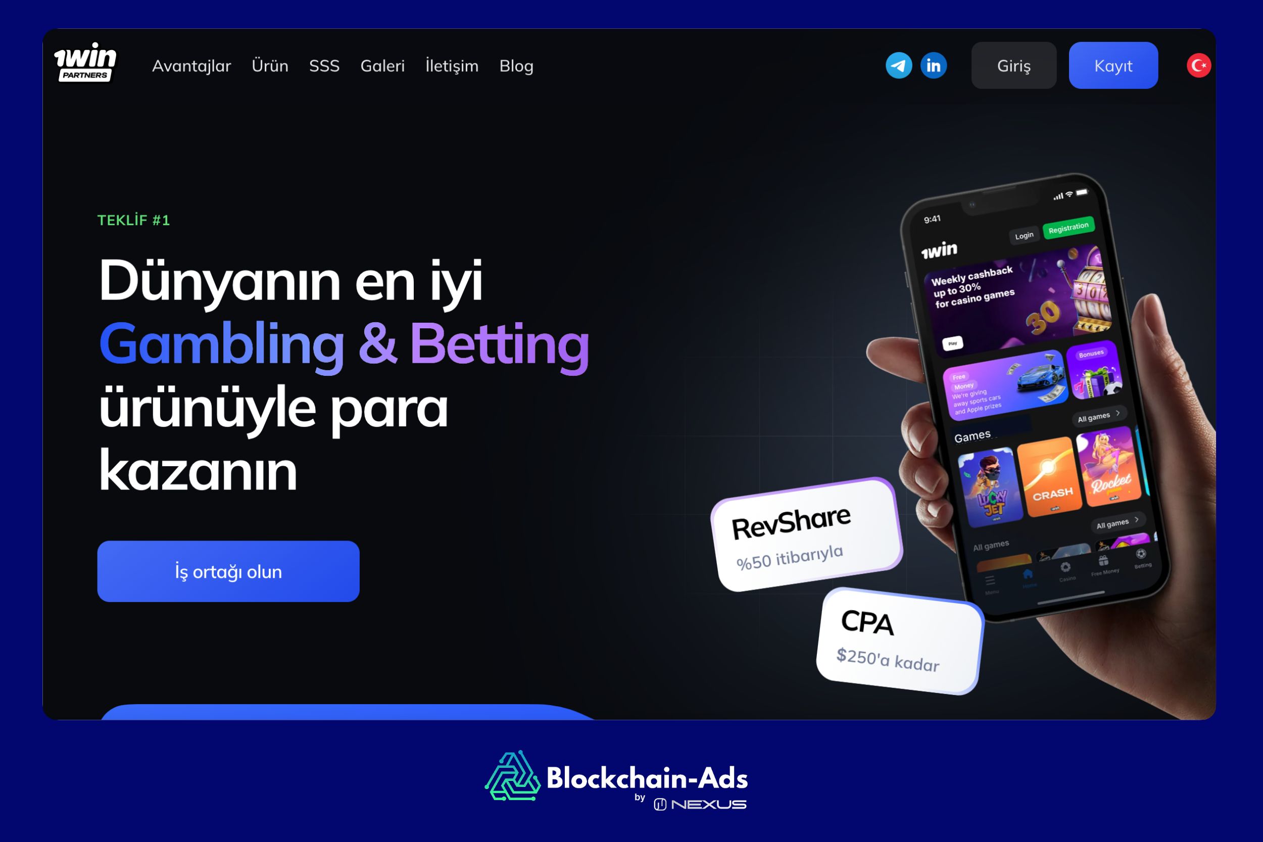 1win Partners - Tanınmış bir casino markasının ortaklık programı
