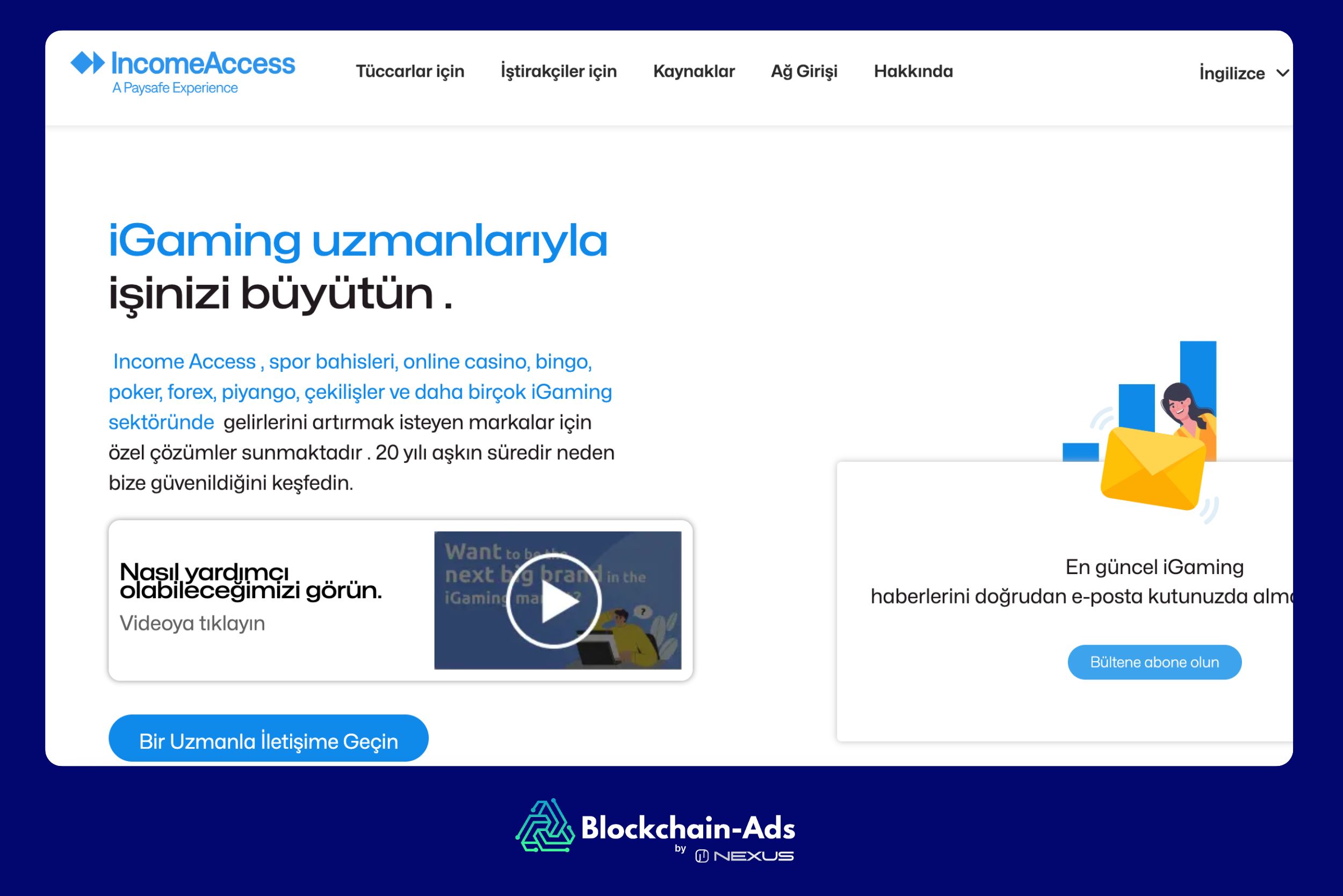 Gelir Erişimi - Kripto ve sosyal casinolar ile bağlı kuruluş ağı