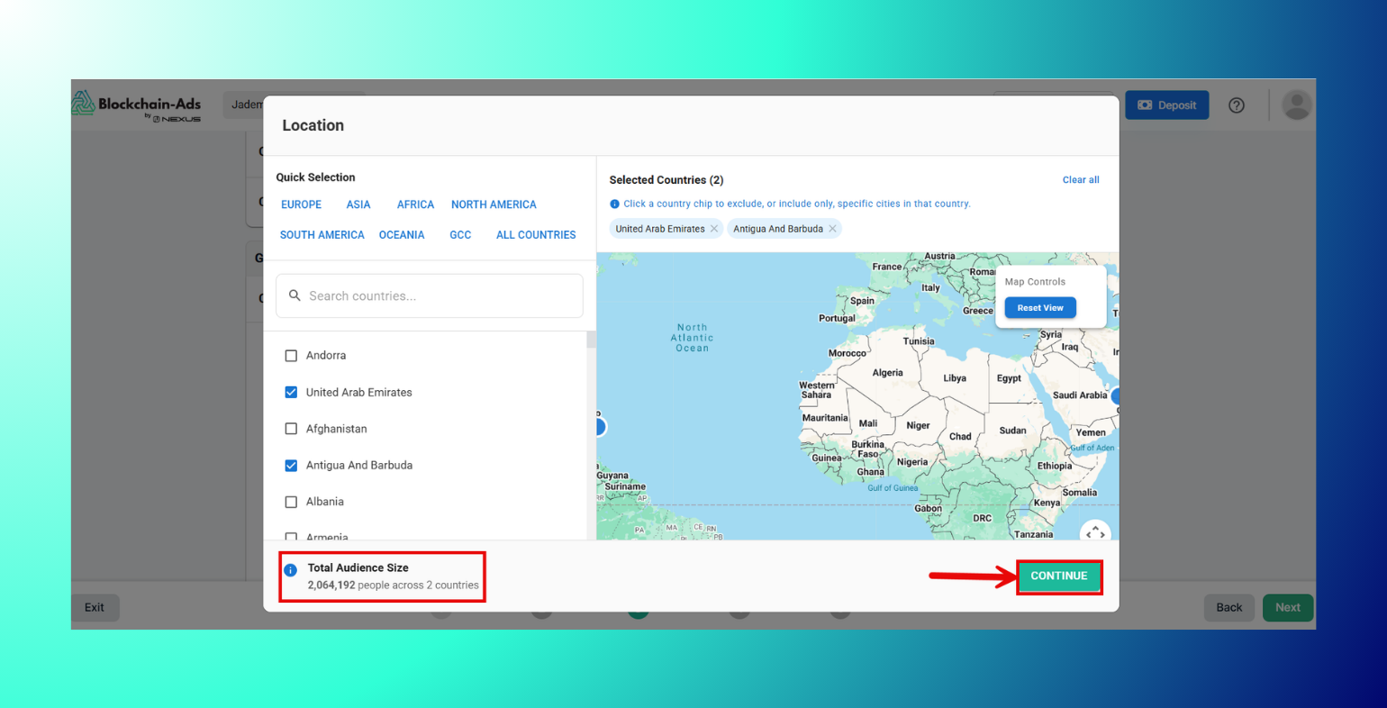 Total audience size in HUB