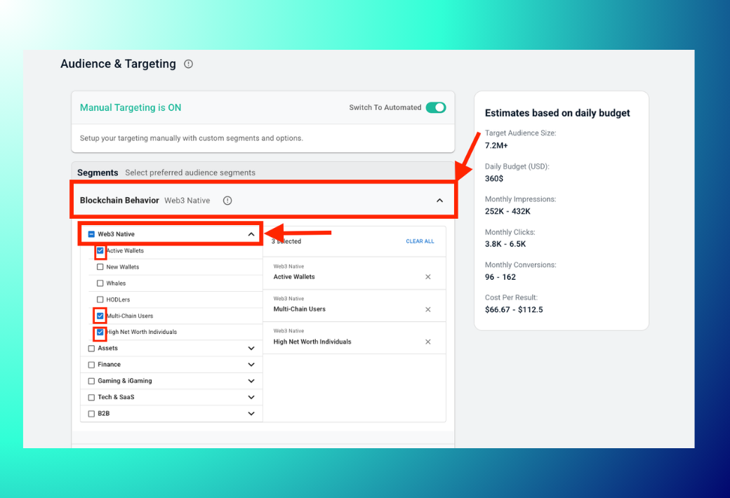 How to Target Crypto Users by Wallet Activity in HUB