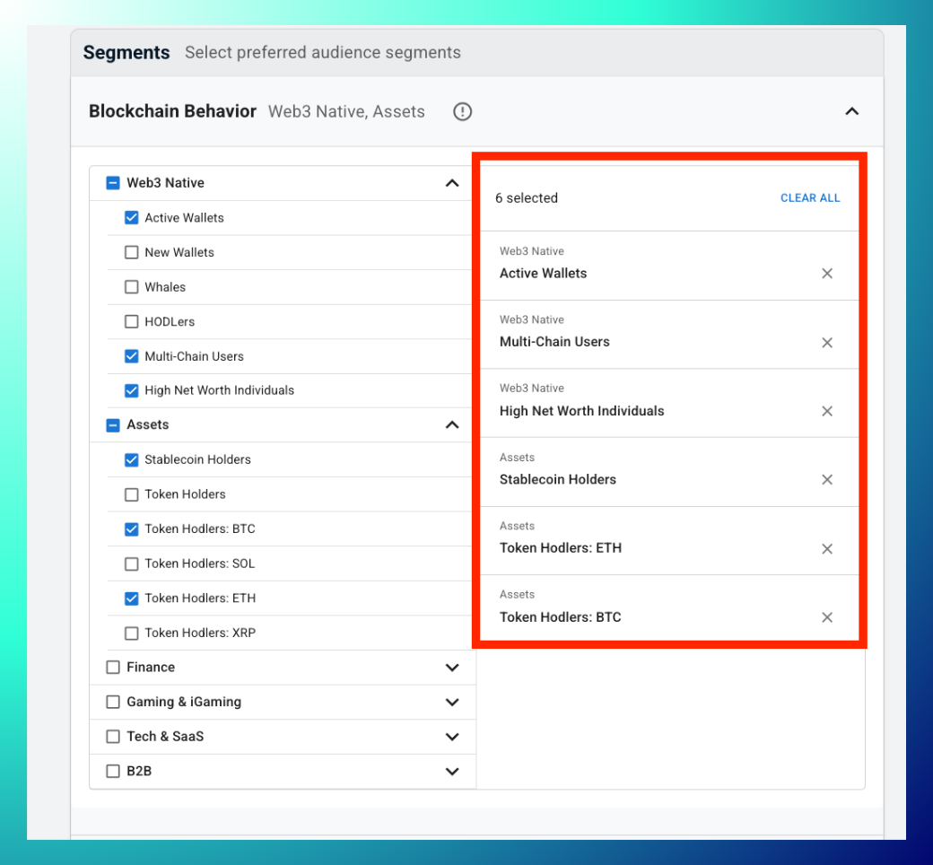 Review your selections in the right-hand panel