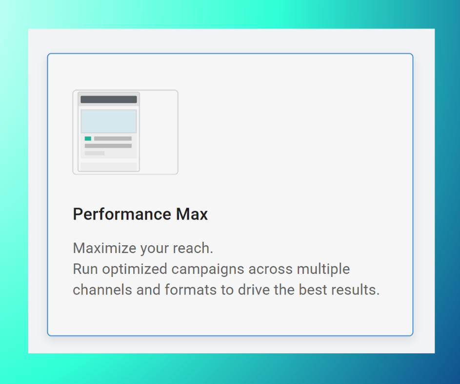 Performance Max channel in HUB