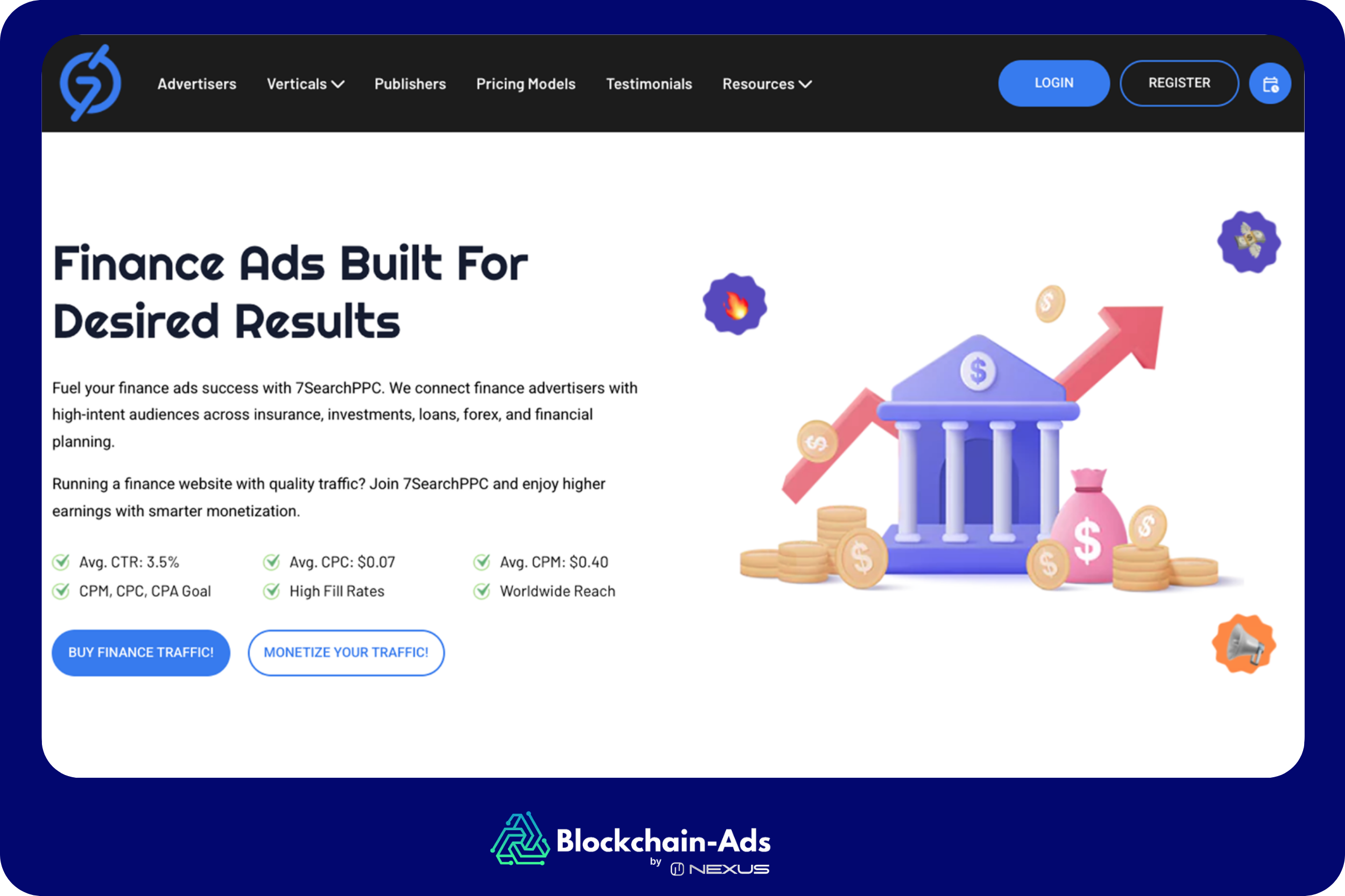7SearchPPC: Ideal for High-Intent Finance Traffic