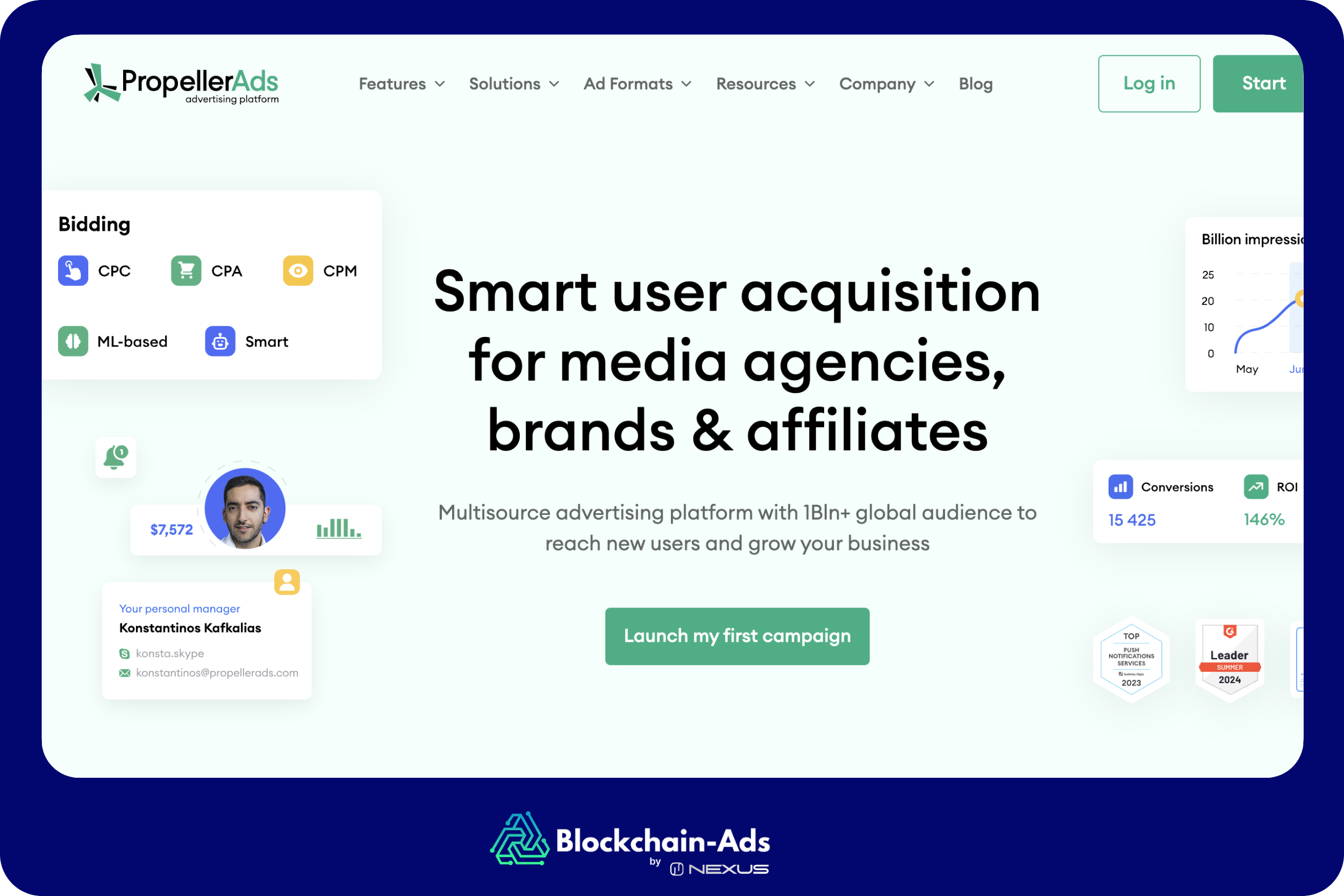 PropellerAds: Known for High-Volume Traffic and Versatile Ad Formats