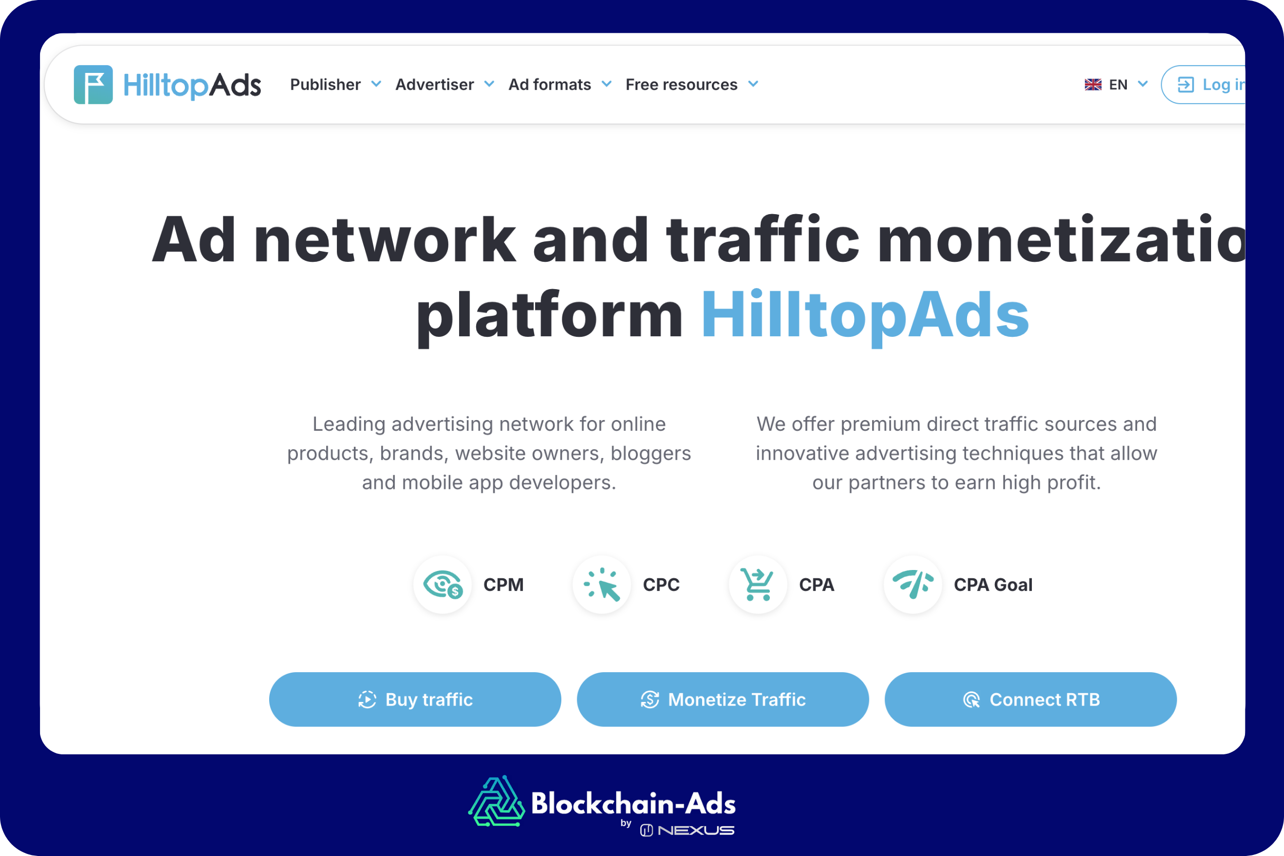 7. HilltopAds: Privacy-Focused Network with Competitive Pricing