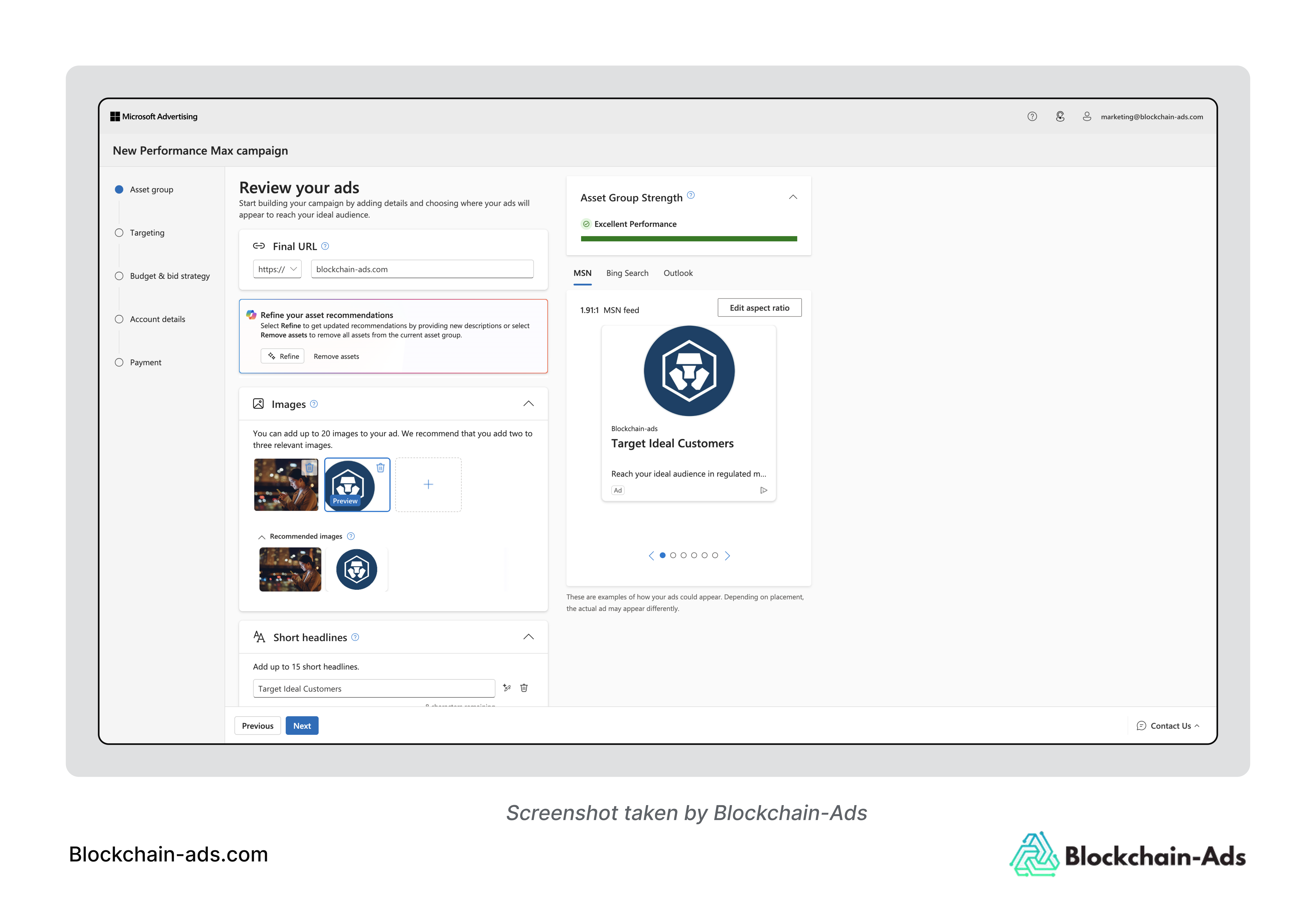 Página de inicio de Microsoft (Bing) Ads