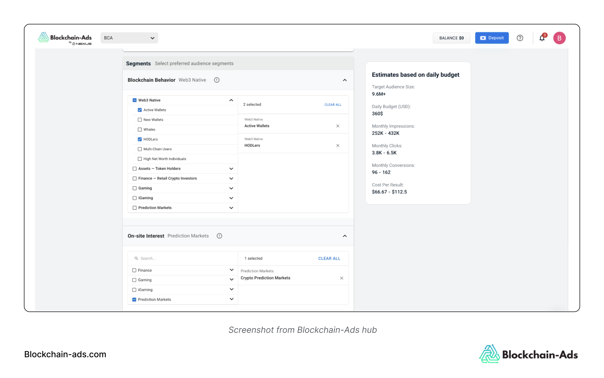 Layering your own data on Blockchain-Ads Hub