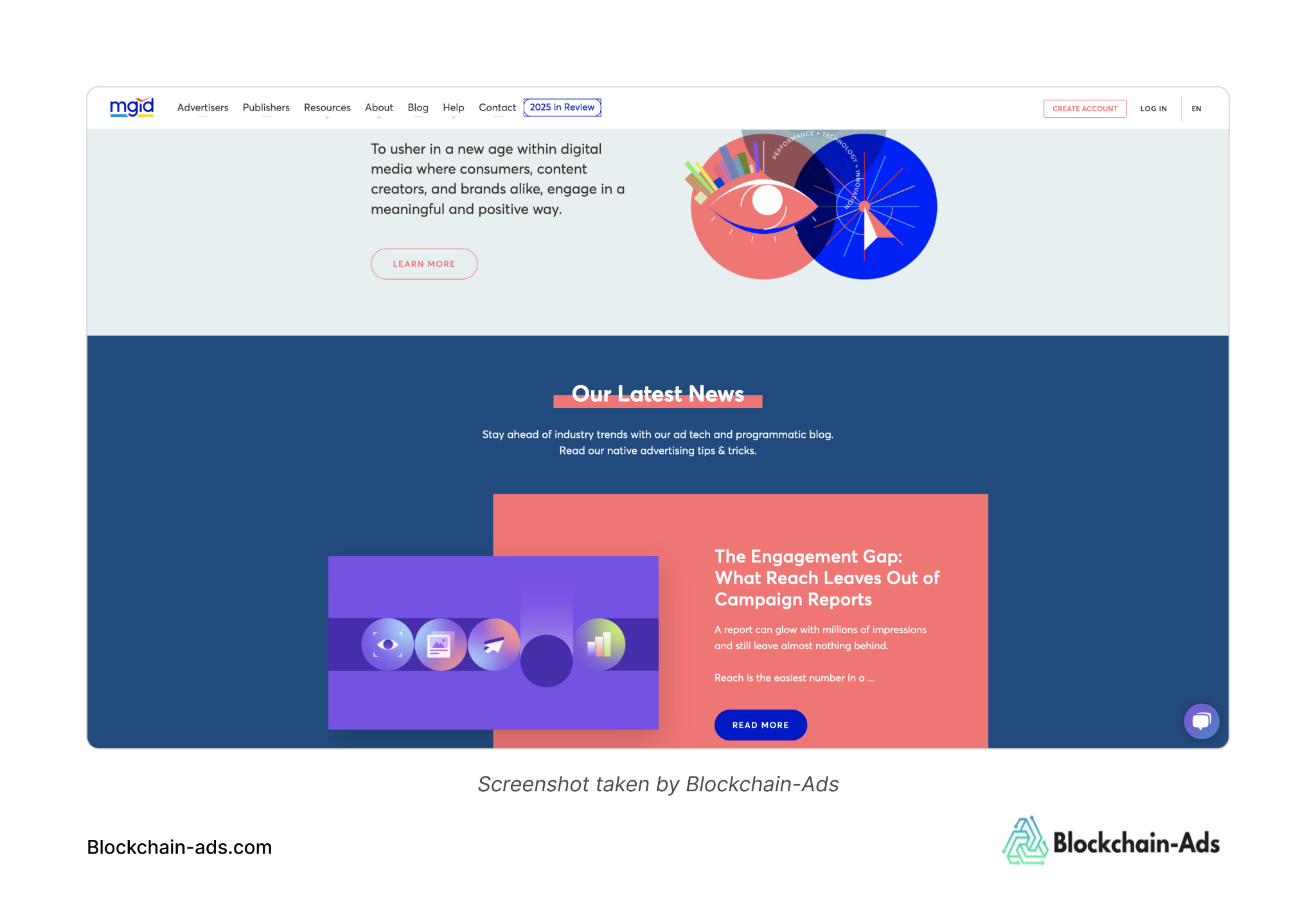 MGID homepage screenshot