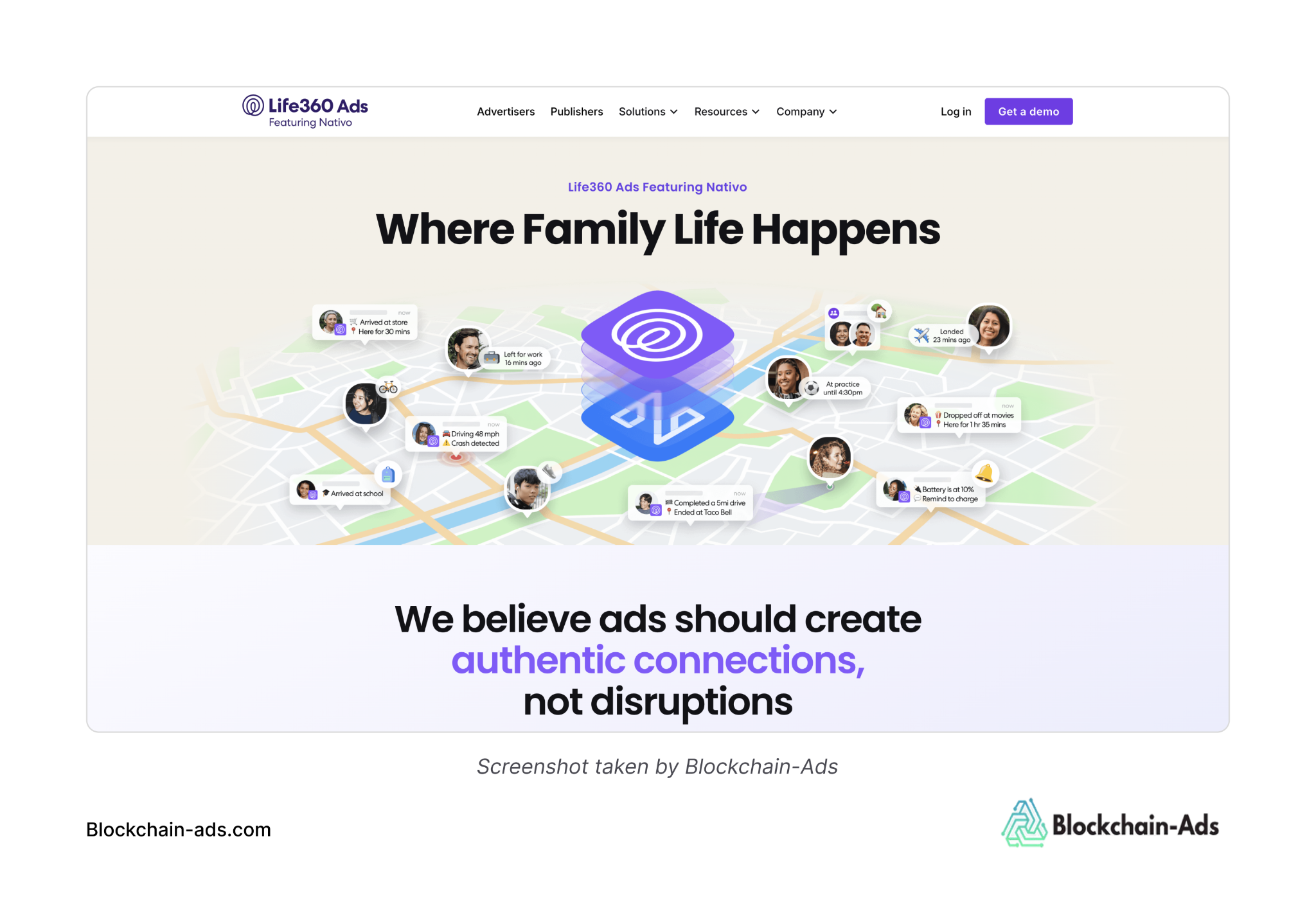 Life360 homepage screenshot