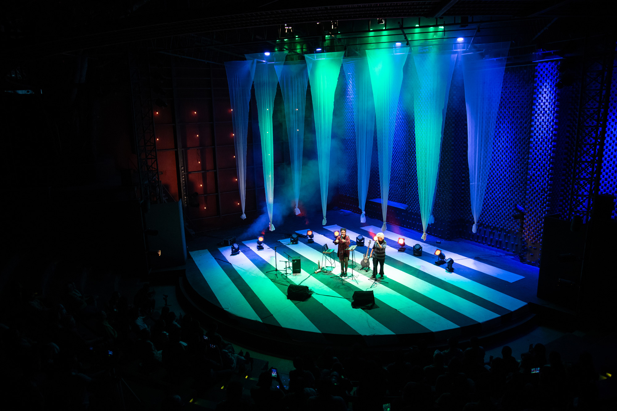 Natarani amphitheatre illuminated for a performance