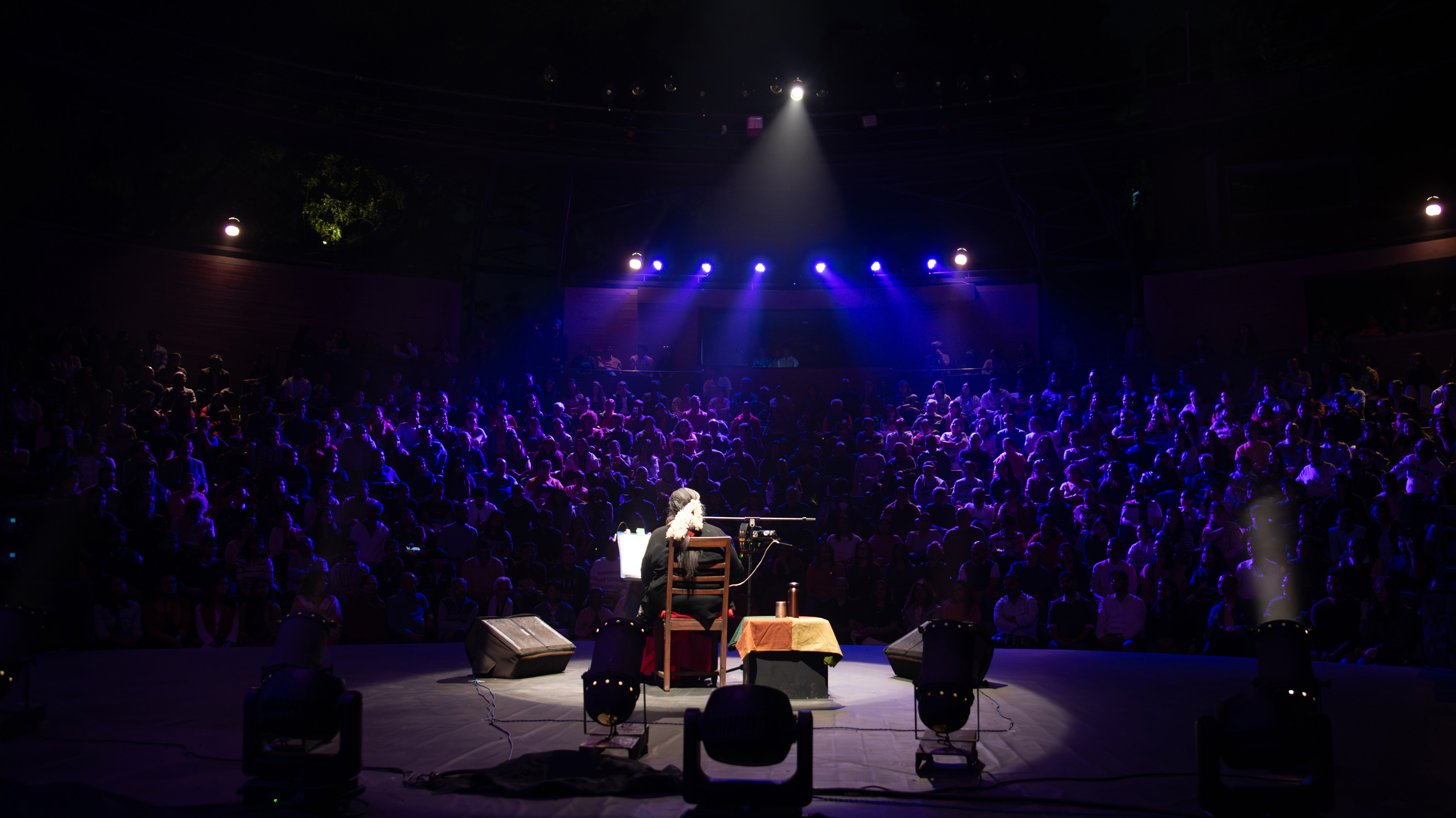 Audience watching a performance at Natarani amphitheatre