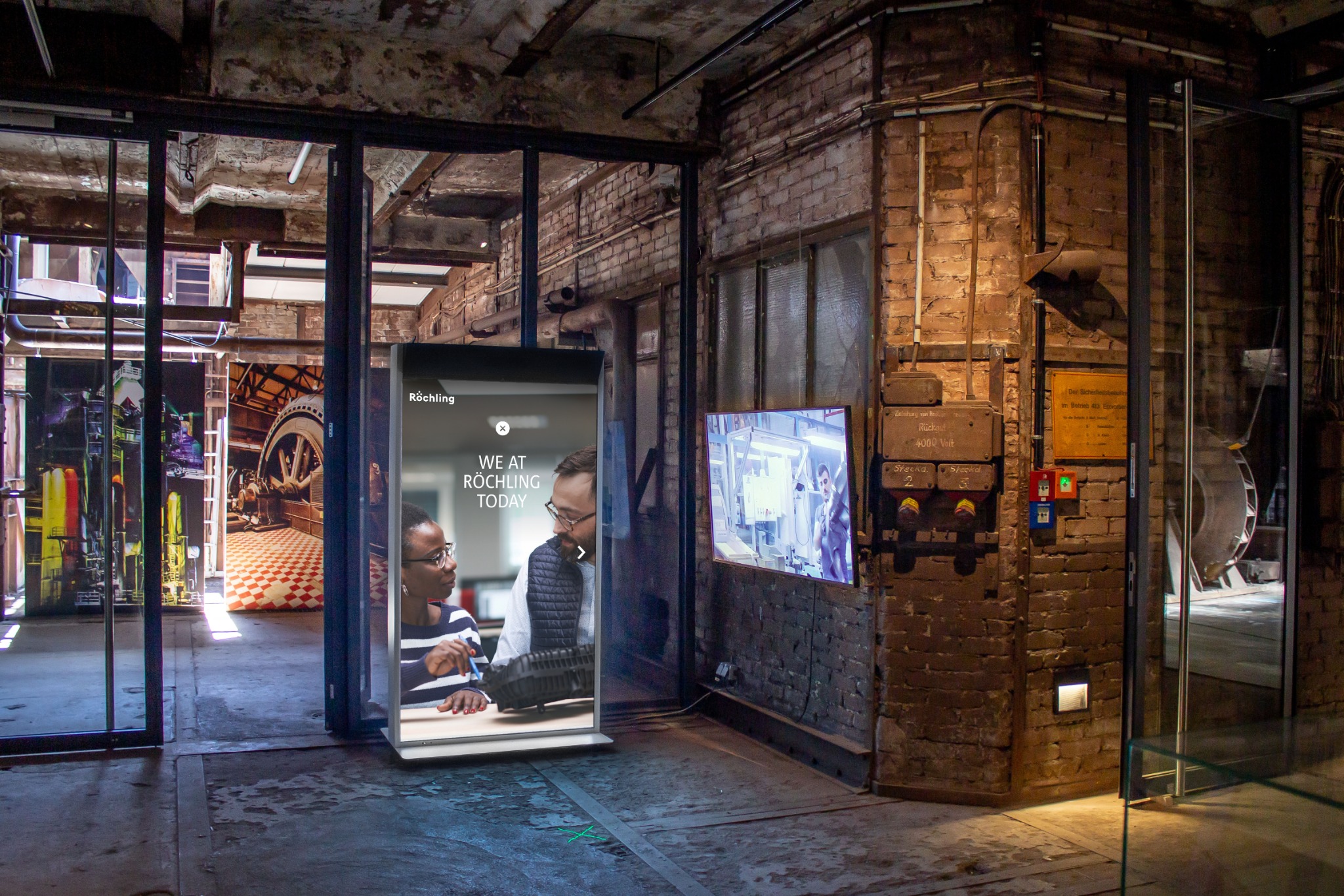 Röchling Virtual Promoter in an industrial heritage exhibition