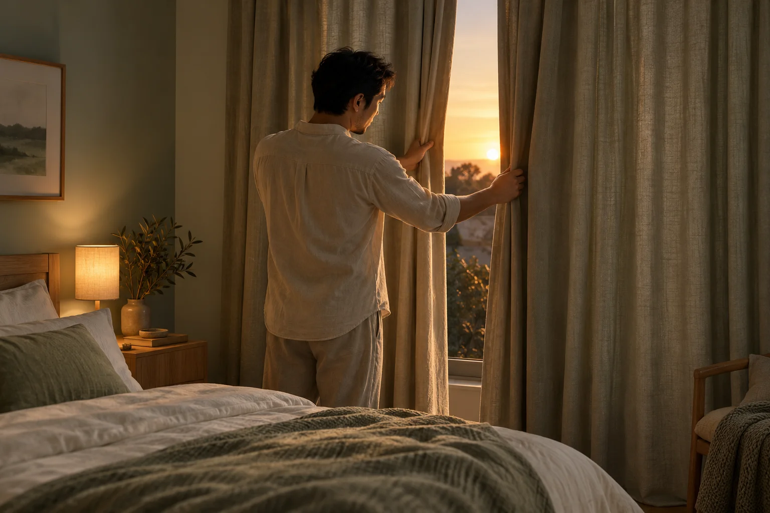 Ylang-ylang and clary sage, traditionally used in aromatherapy to reduce nervous energy and promote refreshing sleep.