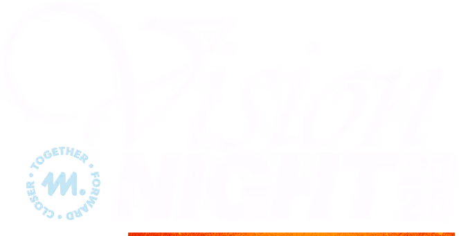 Light blue circular emblem with text 'Together • Forward • Closer' surrounding stylized overlapping letters 'M' and 'I'.