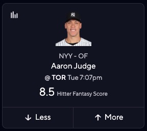 MLB DFS Picks Today - Aaron Judge