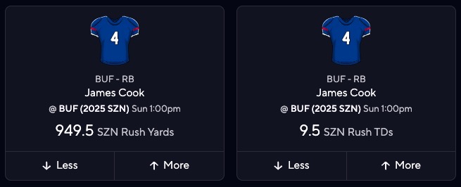 James Cook Fantasy Football Predictions 2025