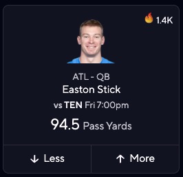 Titans vs. Falcons - NFL DFS Picks - Easton Stick