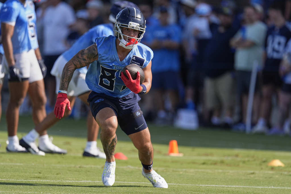Titans WR Xavier Restrepo is a top NFL DFS pick for NFL Preseason Week 2 on PrizePicks in the Titans vs. Falcons Preseason Week 2 game.