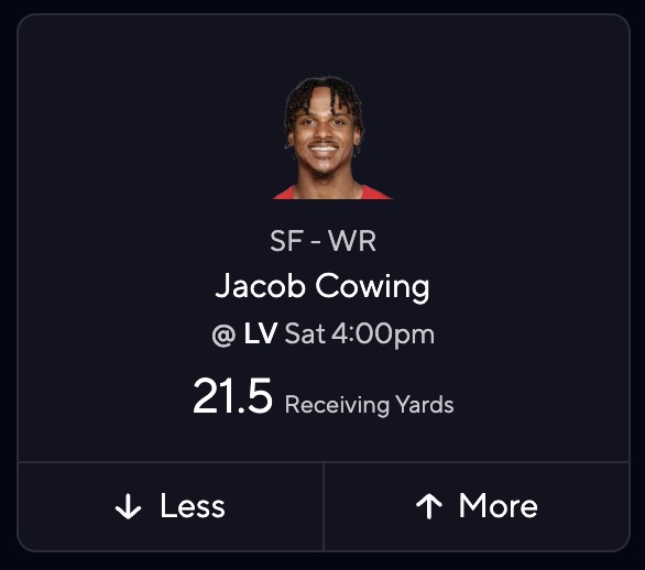 NFL DFS Picks - Jacob Cowing