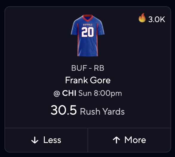 Bills vs. Bears Predictions - Frank Gore Jr.
