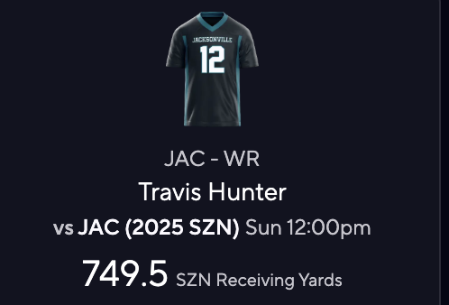 Travis Hunter Projections for Fantasy Football
