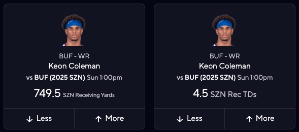 Keon Coleman Fantasy Football Predictions 2025