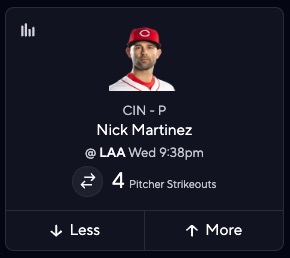 MLB DFS Picks Today - Nick Martinez