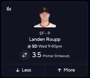 Padres vs Giants Prediction - Landen Roupp