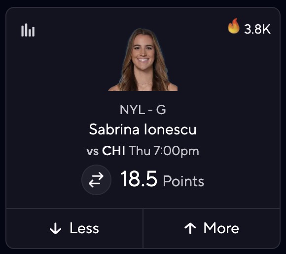 Sky vs. Liberty Predictions - Sabrina Ionescu