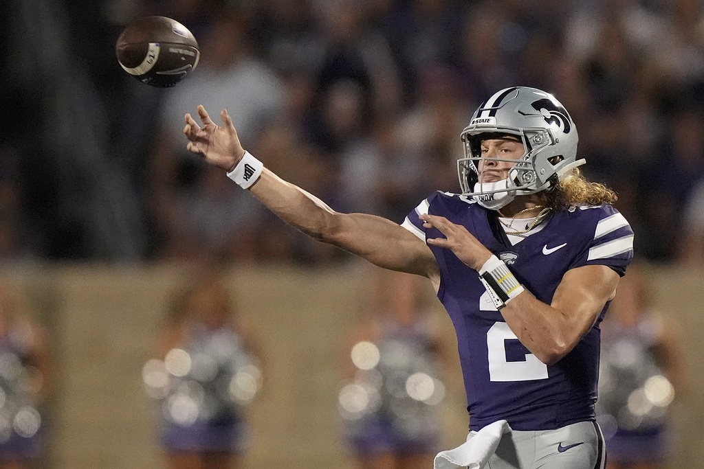 Kansas State QB Avery Johnson’s Max Discount pick is available on PrizePicks for new and existing users. New users can claim $50 in Lineups with PrizePicks Promo Code “Playbook” for the college football season.