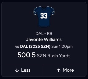 Javonte Williams Fantasy Football Projections