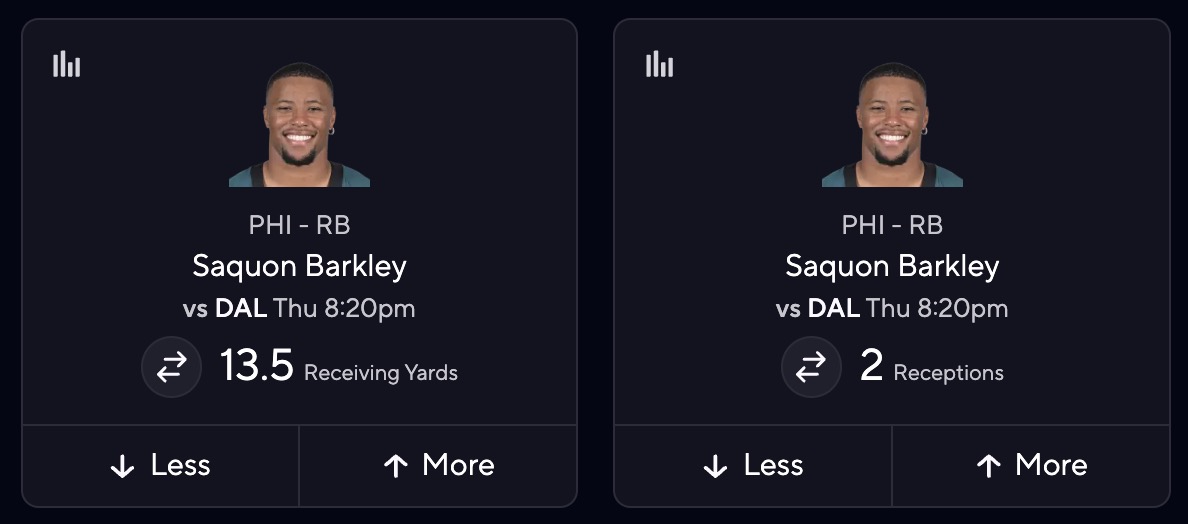 Saquon Barkley Projections vs. Cowboys 