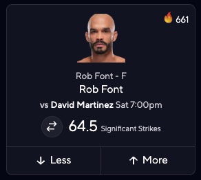 Rob Font vs. David Martinez Prediction