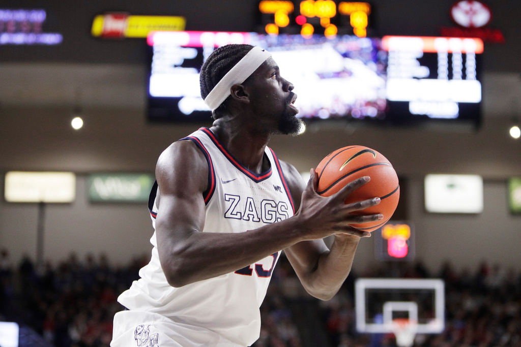 Gonzaga F Graham Ike attempts a shot vs. Pacific.