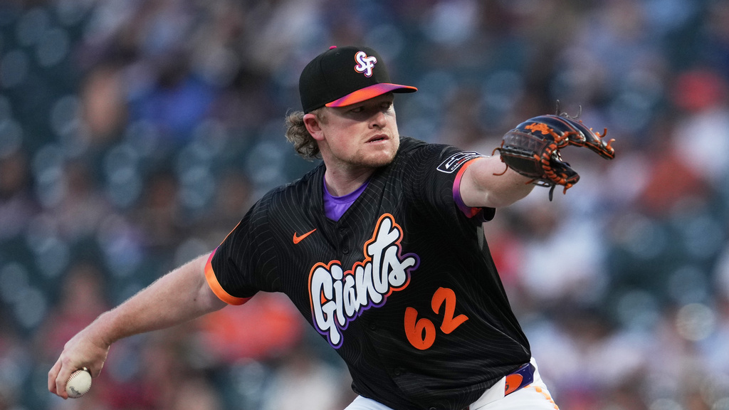 San Francisco Giants SP Logan Webb throws a pitch against the St. Louis Cardinals.