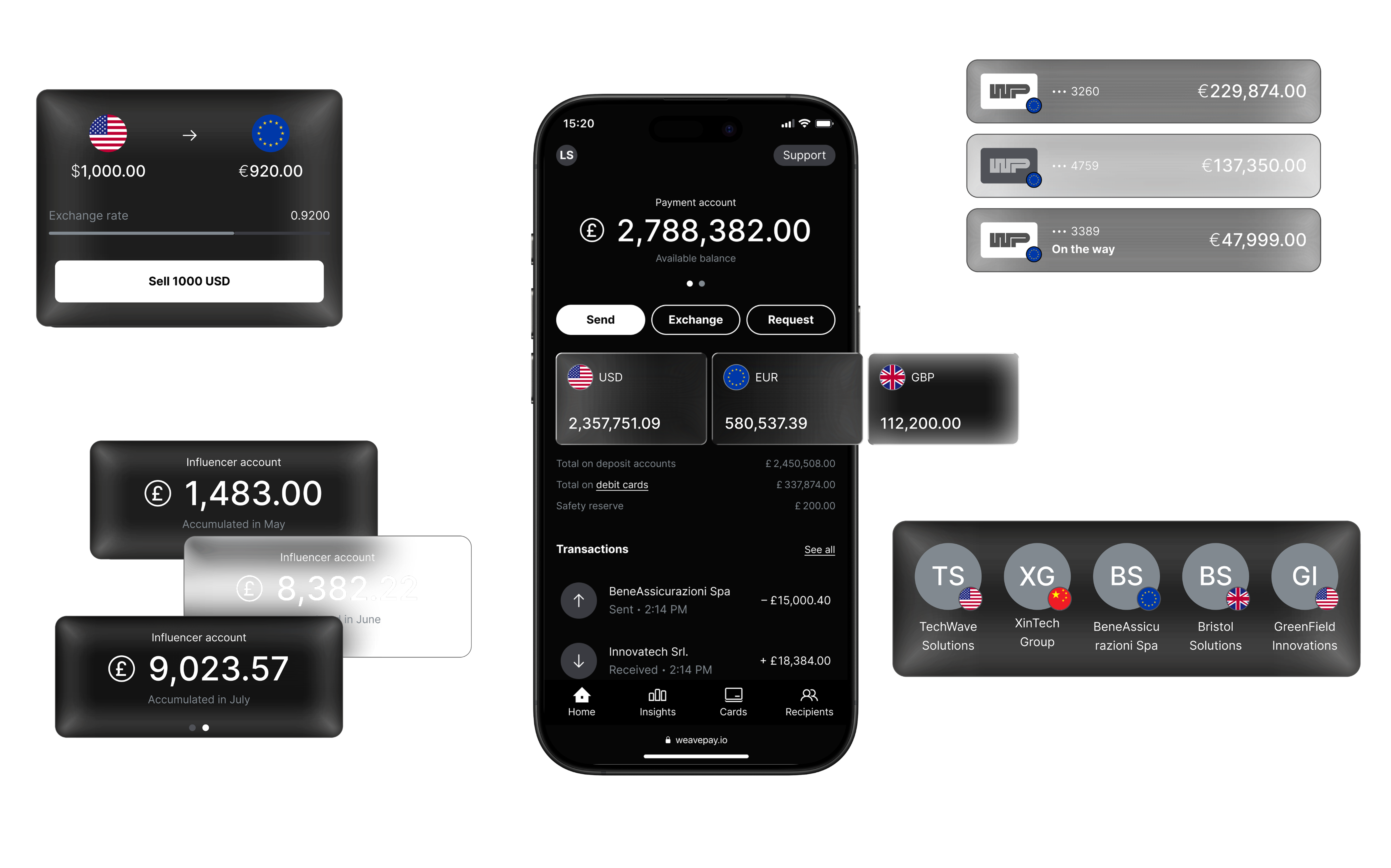 WeavePay International Payment Partner - our app
