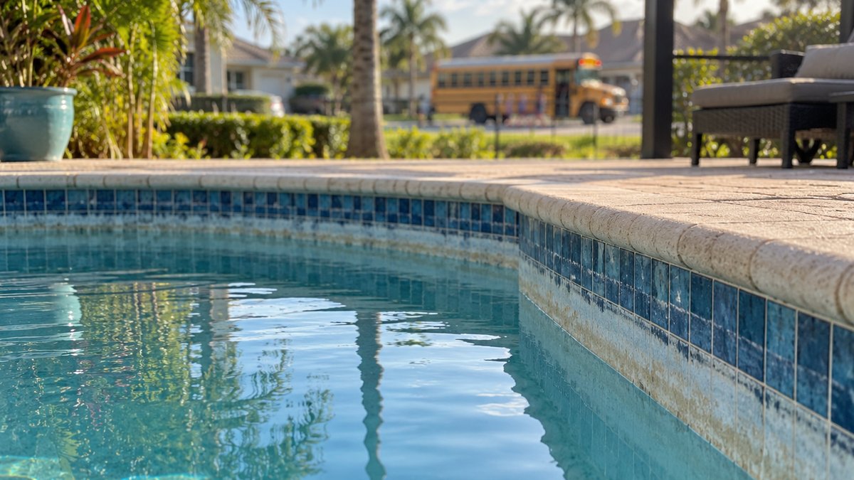 check pool water levels when kids o back to school