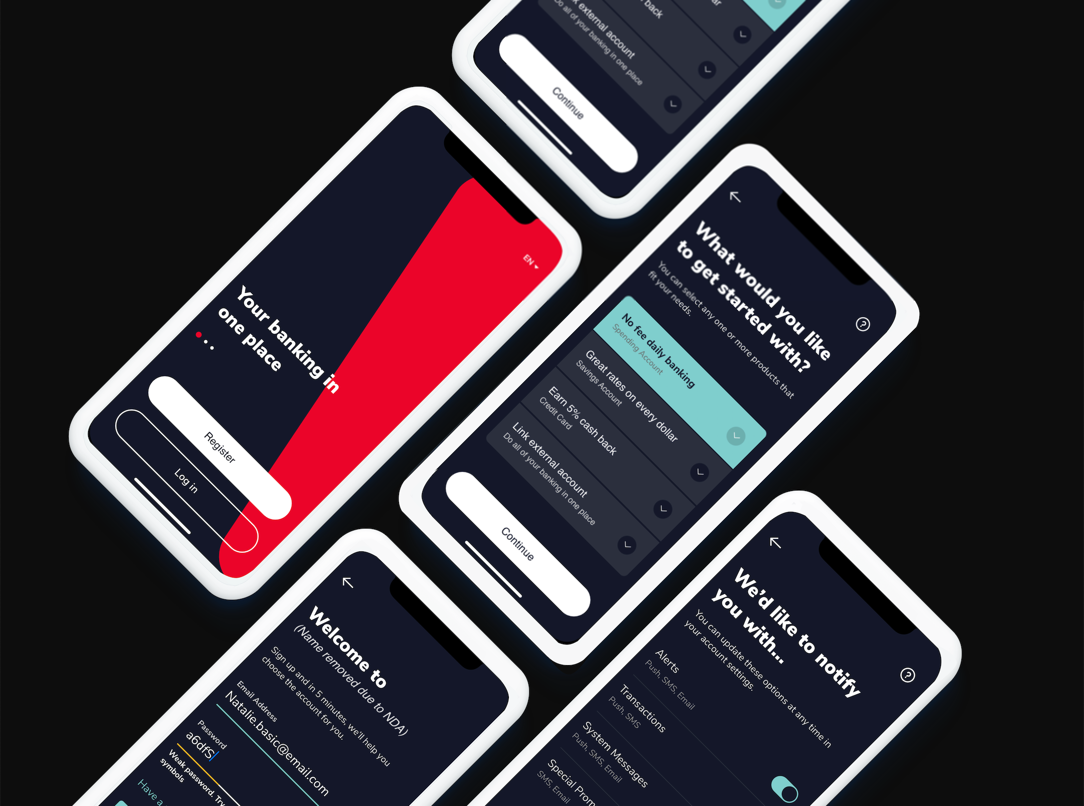 iOS/Android Banking App Redesign