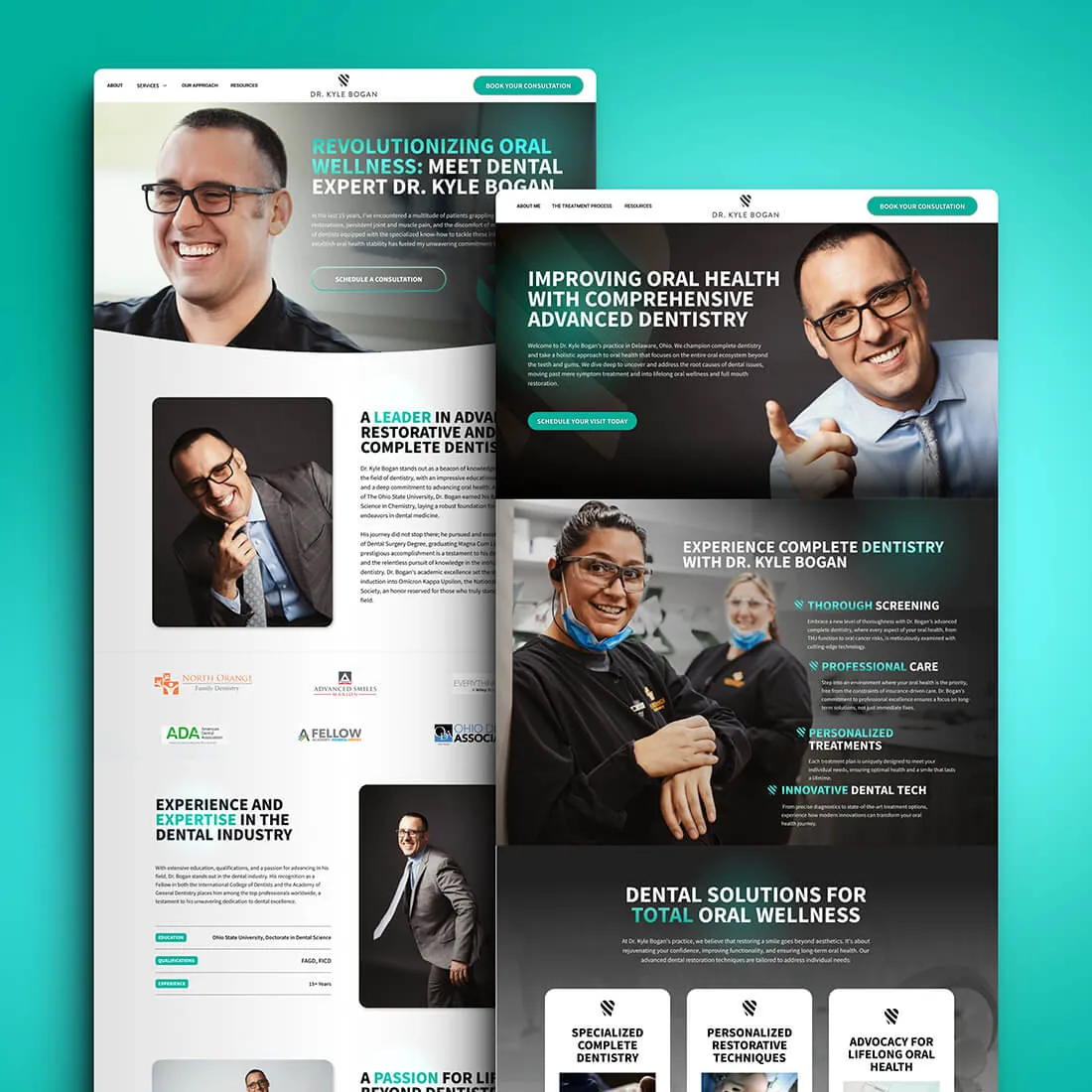Dentist Website homepage mockup