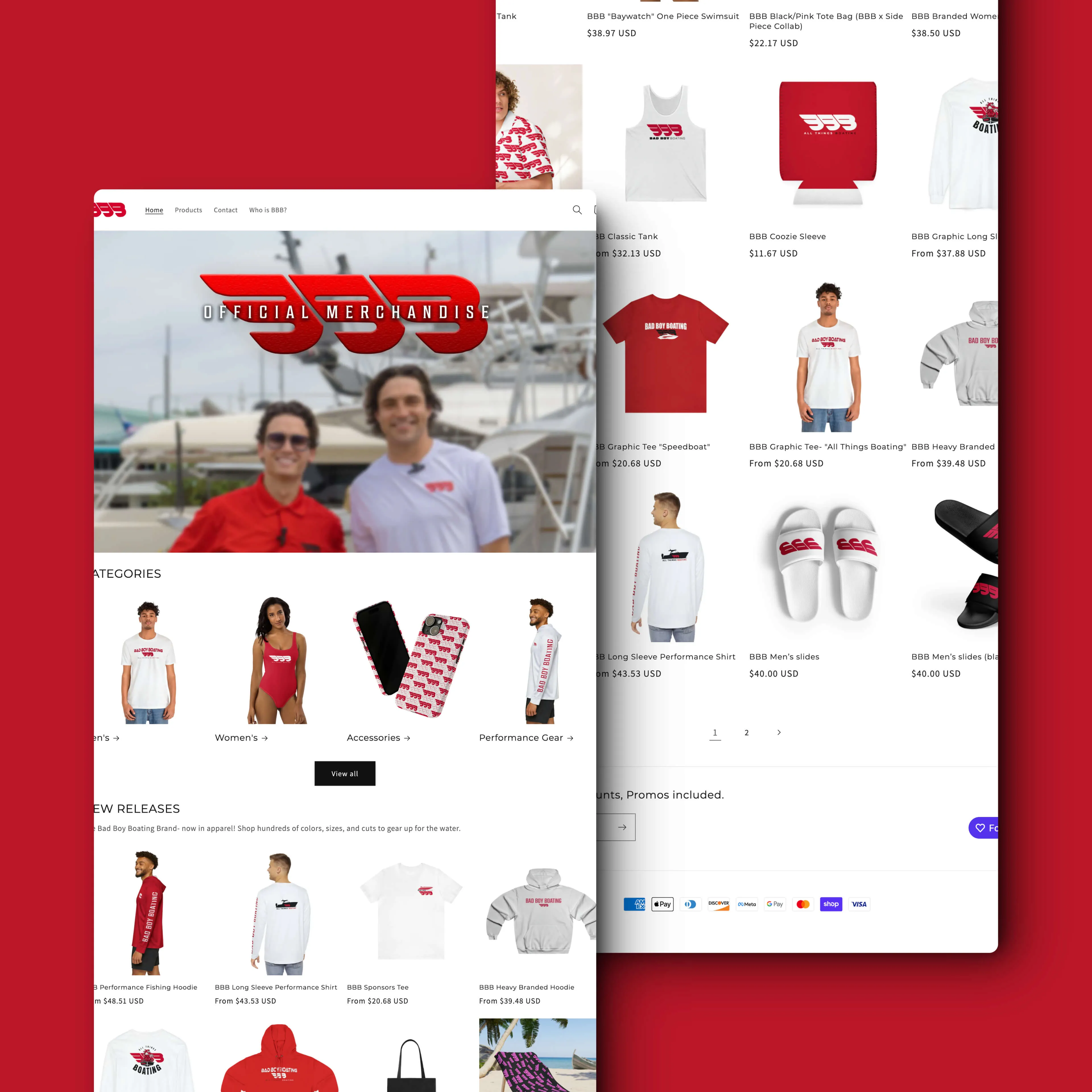 Boating Website Mockup