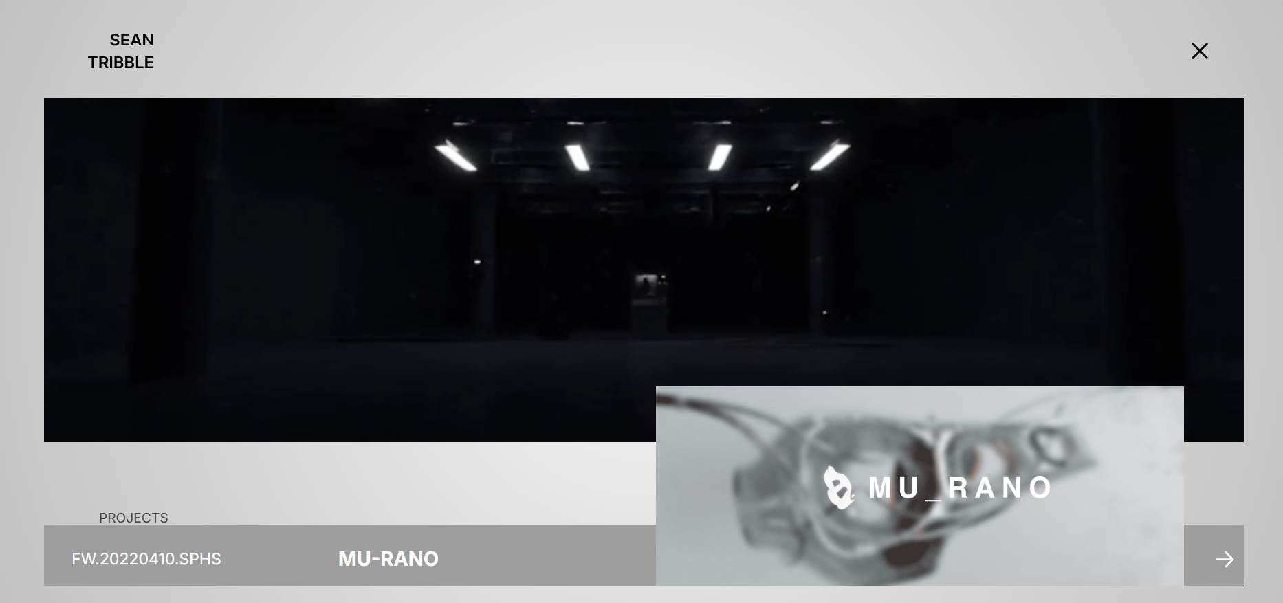 A mockup of a project