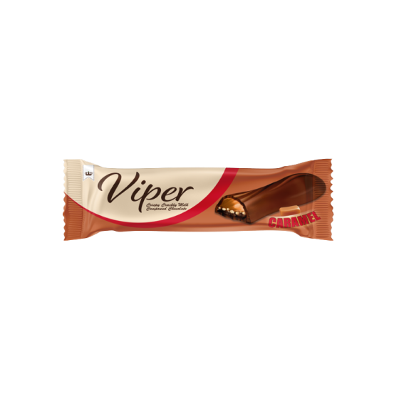 Viper Prinç Patlaklı Karamel Aromalı Krema Dolgulu Sütlü Kokolin