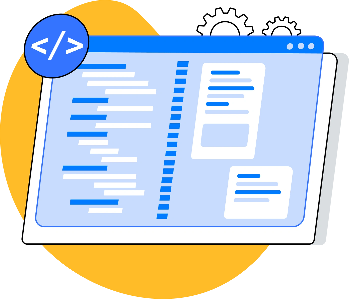 Developer with laptop