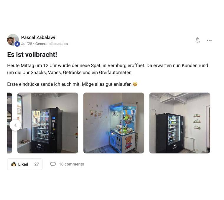 Pascal Zabalawi: Späti-Eröffnung in Bernburg