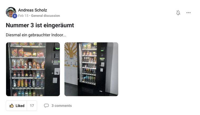 Andreas Scholz: Automat verkauft in der ersten Nacht